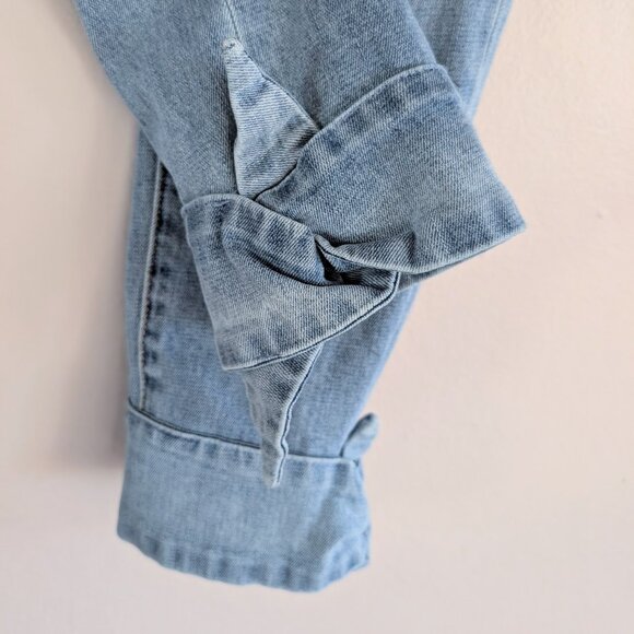NWT Sam Edelman The Stiletto High Rise Skinny Crop Jeans Bow Detail Flirty Sz 30 - Picture 1 of 10